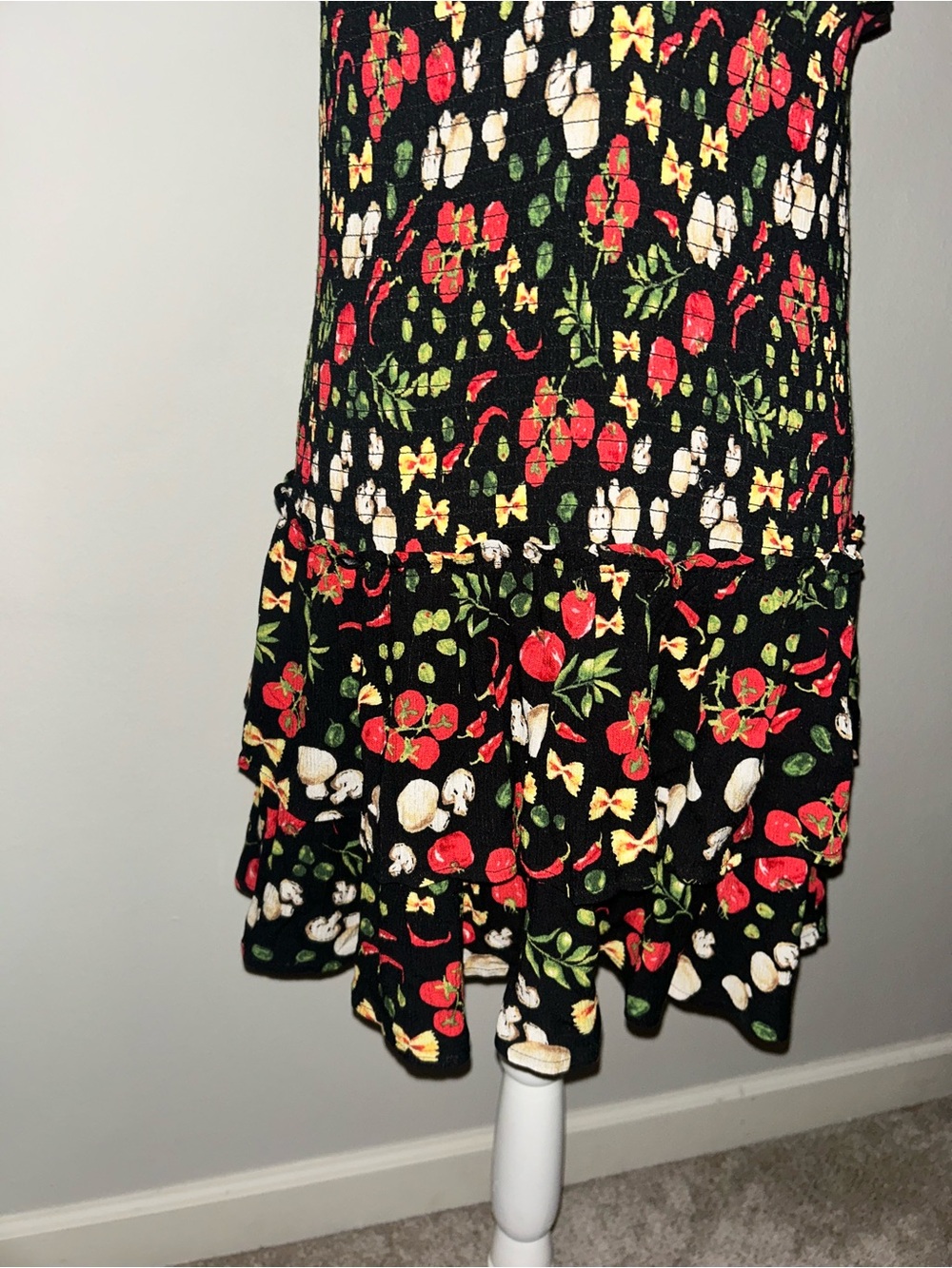 Spaghetti 🍝 O! Pasta dress Tomato 🍅 Mushroom 🍄‍🟫 NWT wild fable Dress Sz M - Picture 3 of 4